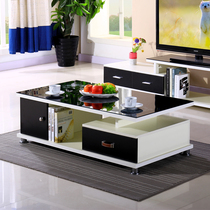 Coffee table simple modern tempered glass coffee table living room IKEA small apartment creative coffee table table table