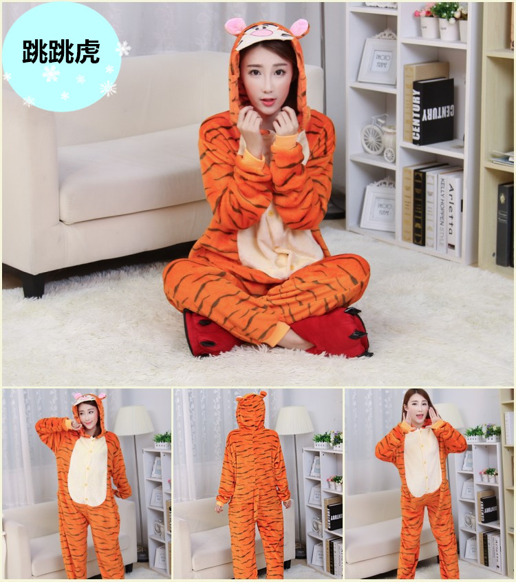 Phim hoạt hình Bộ đồ ngủ Xiêm Chinchilla Đàn ông và phụ nữ mùa thu và mùa đông Những cặp vợ chồng dày đặc Động vật Dịch vụ tại nhà Nhà vệ sinh Bộ đồ ngủ Xiêm bộ đồ mặc nhà mùa hè