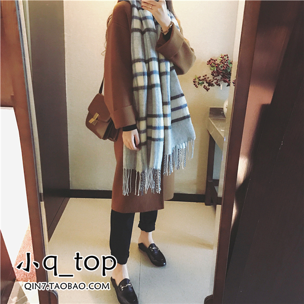 Rất dày ~ rất thẳng, có thể so sánh với một chiếc áo khoác! Áo len cashmere dày tầm trung áo len áo len dài
