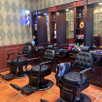 BarBer mens retro oil head hairdressing chair hair salon special barber shop cut hair can be put down to shave large chair