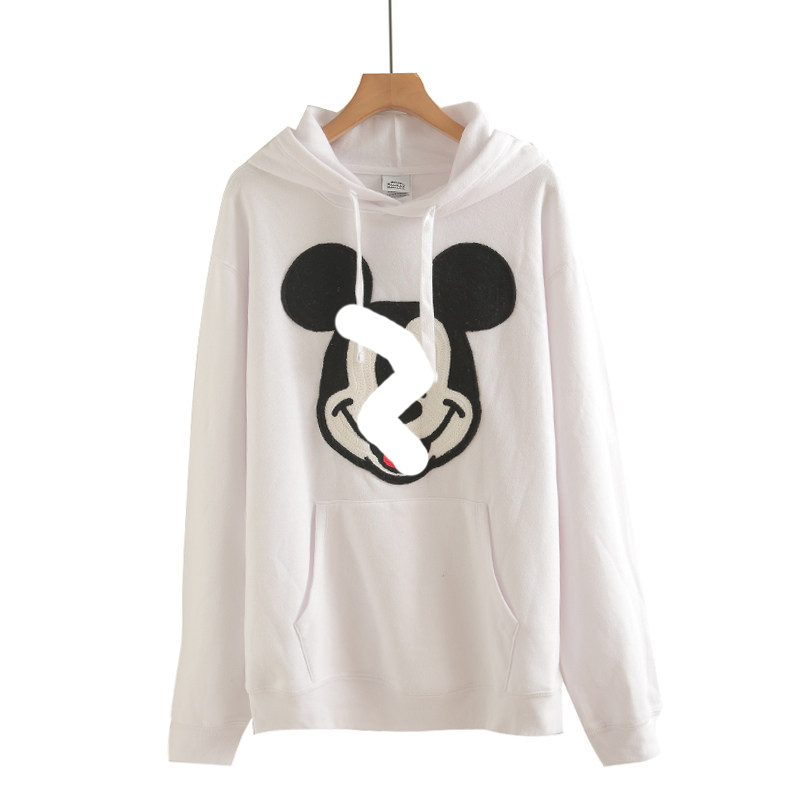 Trendy Brand Couple's Loose Hooded Sweatshirt for Men and Women, Winnie the Pooh Drop-Shoulder Hoodie, Fleece-Lined and Thickened, Plus-Size Jacket