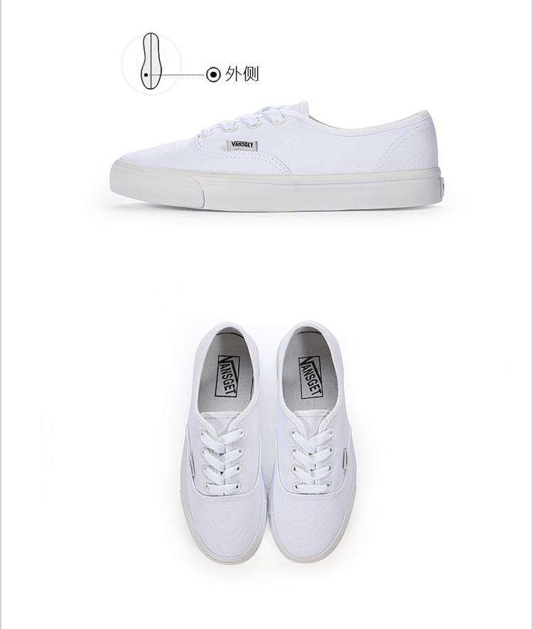 VANSget Authentic Fan Si Ge giày vải cổ điển giày nam skate giản dị Giày nữ Giày vải Wansi - Plimsolls giày thể dục
