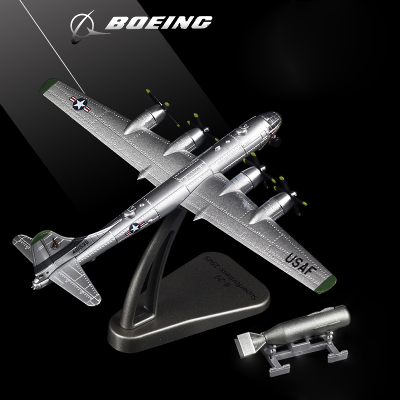 1:300 World War Ii Aircraft Model Alloy B-29 Bomber American B29 Simulation Static Military Model Finished Product