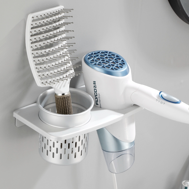 Hanging Hair Dryer Shelf Makeup room Toilet Shelving DRYER RACK STORAGE LAYER RACK-FREE WALL-MOUNTED HAIRDRYER RACK