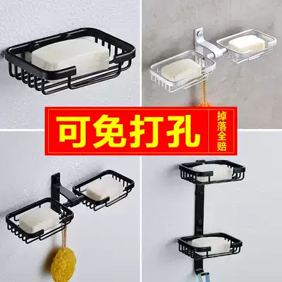 Wall-mounted fat box Light luxury drain storage rack Household non-perforated incense plate Double-layer powder room Nordic fat rack