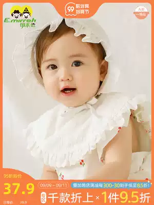 Imilen baby scarf newborn baby bib neck sleeve summer thin baby lace mouth towel