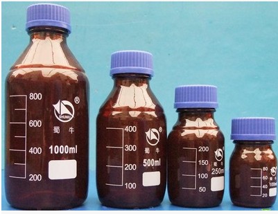 棕色蓝盖试剂瓶 丝口玻璃瓶 螺口兰盖瓶 100ml--20000ml 蜀牛正品