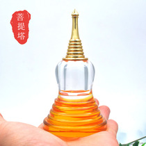 Buddha Hall stupa Crystal stupa ornaments Small Bodhi Tower Tibetan Relic Scriptures Manna Pills Buddhist Supplies