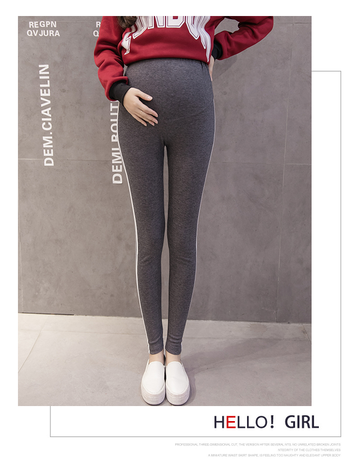 Bà bầu mặc quần legging mùa thu và quần cotton nâng bụng dạ 2018 mùa thu mới mặc ngoài quần mùa thu quần siêu co giãn shop quần áo bầu