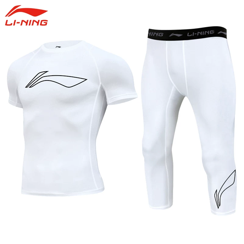 Шорты для зала Li Ning, спортивные штаны быстросохнущие для баскетбола, тренировки, облегающие, для бега