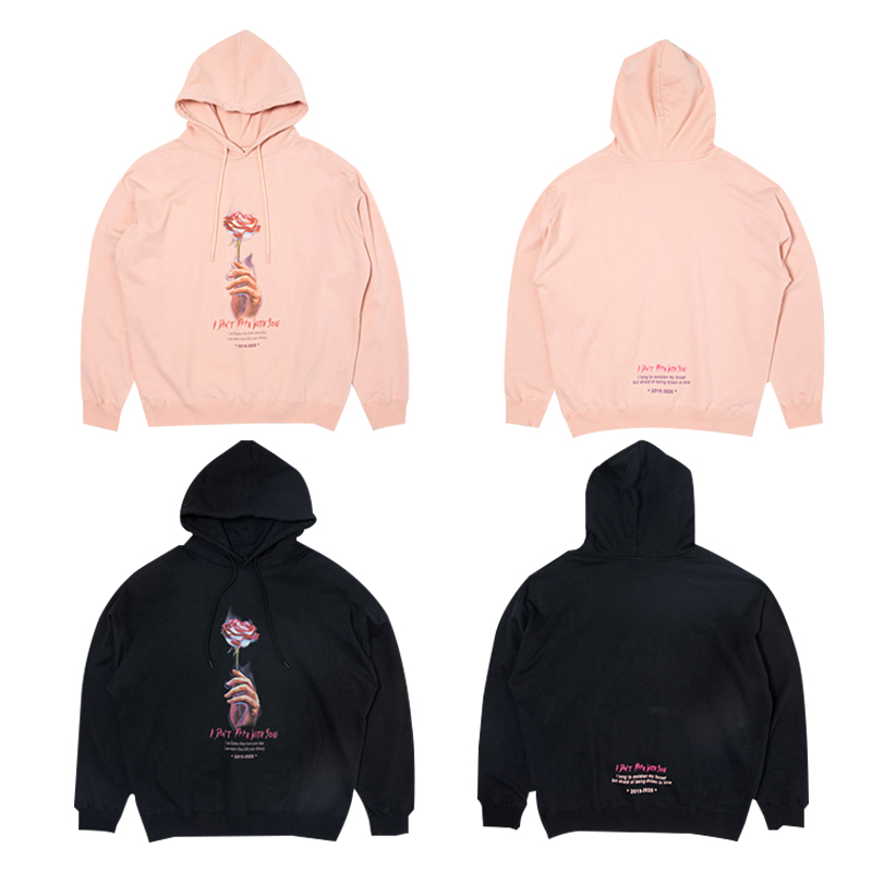 SSUR PLUS Valentine's Day limited chest rose series men's and women's hoodies loose hooded tops pop brand