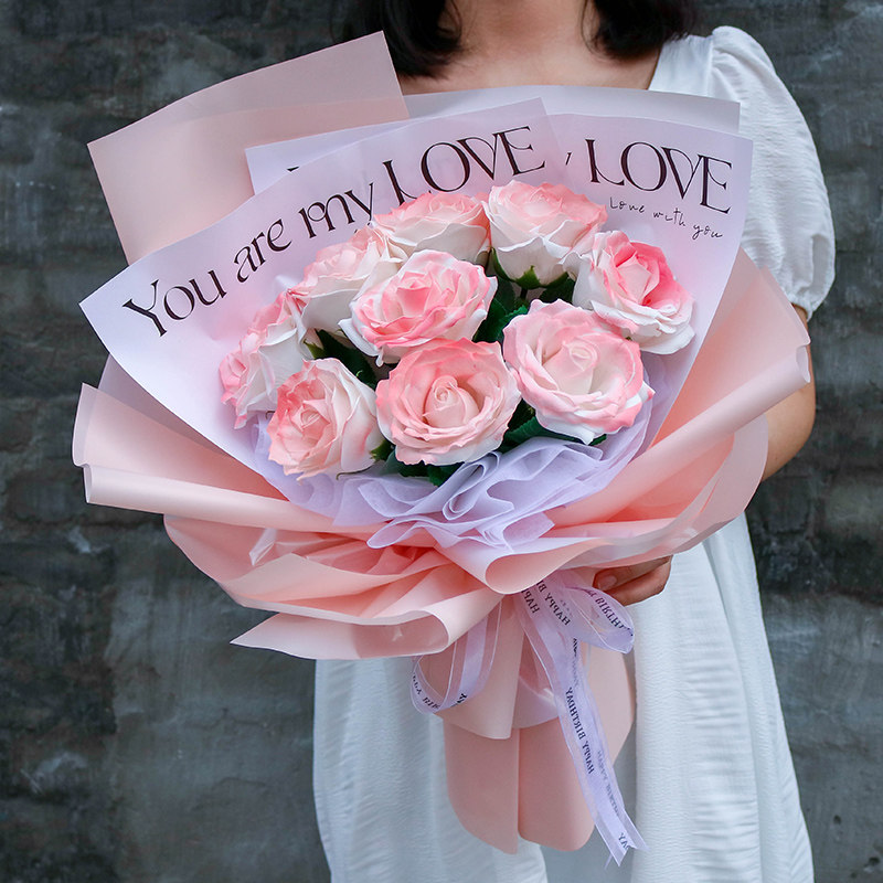 Smooth Rose Simulation of Flower Bouquet Birthday Gift Seven Valentine's Day Give Gift Give Graduate