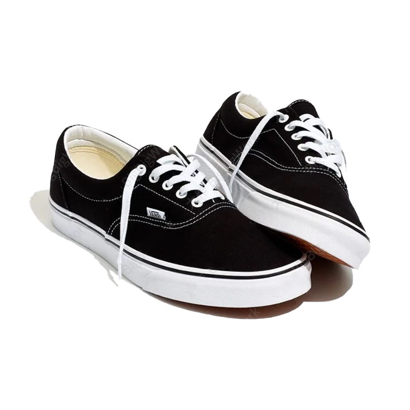 Vans Era Men's and Women's Low-Top Classic Black and White Couple Casual Sneakers Trendy Canvas Shoes Slip-On Shoes