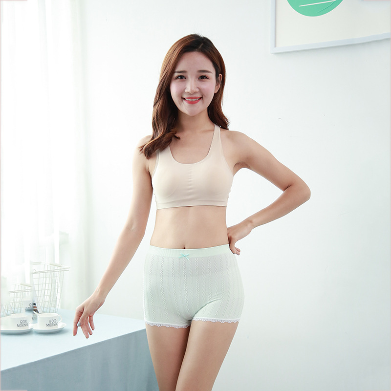 Mùa hè ren ren quần an toàn gai womens ba điểm quần quần short đáy quần bảo hiểm cao đàn hồi chống ánh sáng mỏng.