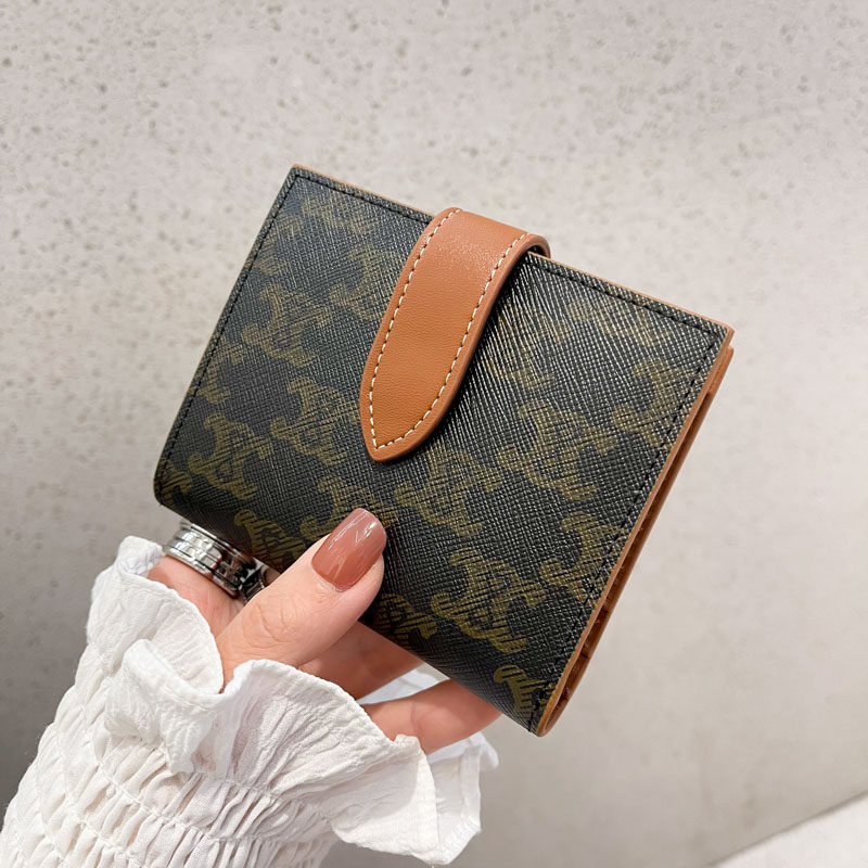 OneSeven 17 2022 new Arc de Triomphe wallet women's short ultra-thin high-end exquisite leather large capacity