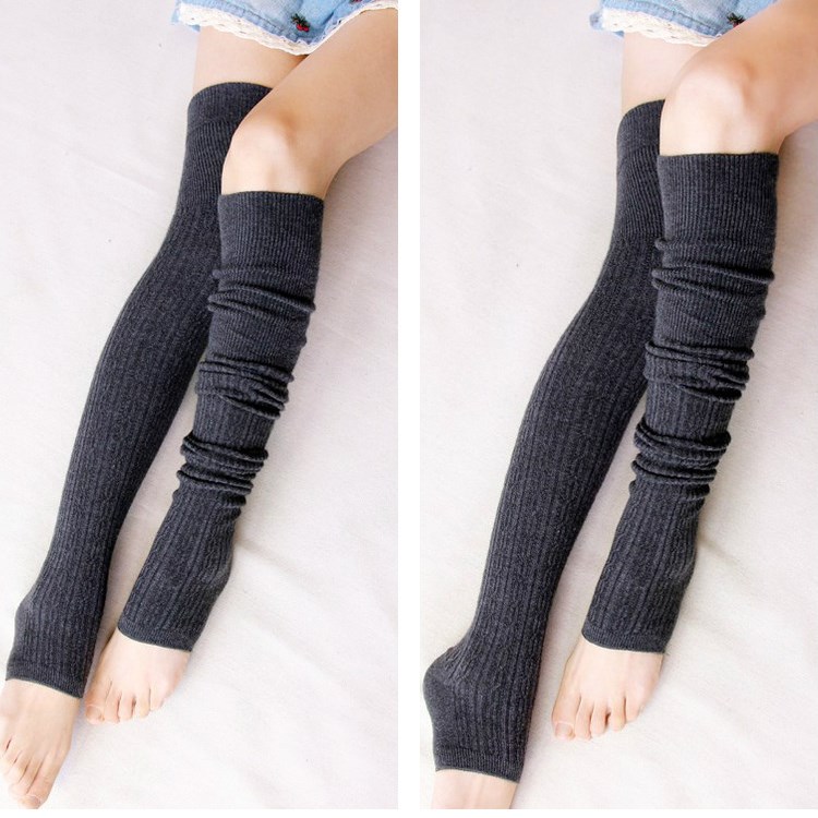 Vớ cashmere Nhật Bản, len mùa thu đông của phụ nữ, vớ đầu gối, vớ cao, cọc ấm, vớ, chân học sinh, vớ dài tất dày thu đông
