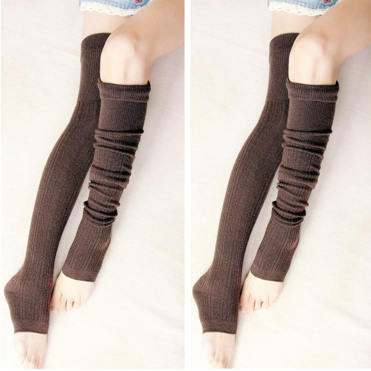 Vớ cashmere Nhật Bản, len mùa thu đông của phụ nữ, vớ đầu gối, vớ cao, cọc ấm, vớ, chân học sinh, vớ dài tất dày thu đông