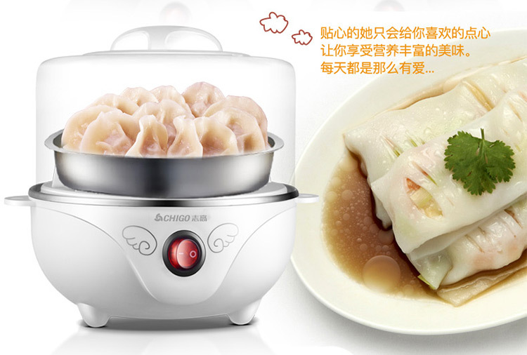 Chigo egg cook mini 304 inox hấp trứng dụng cụ chống khô với bát hơi nồi mini nấu mì