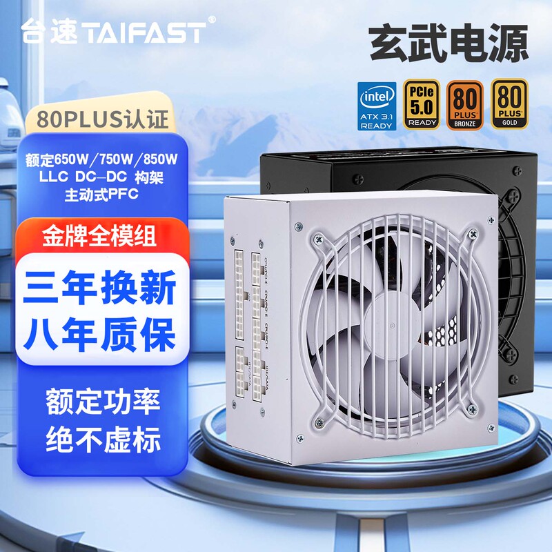 Taisu Brand New Xuanwu Full Module Pc650W Desktop Computer Power Supply Rated 550W 600W 750W Bronze