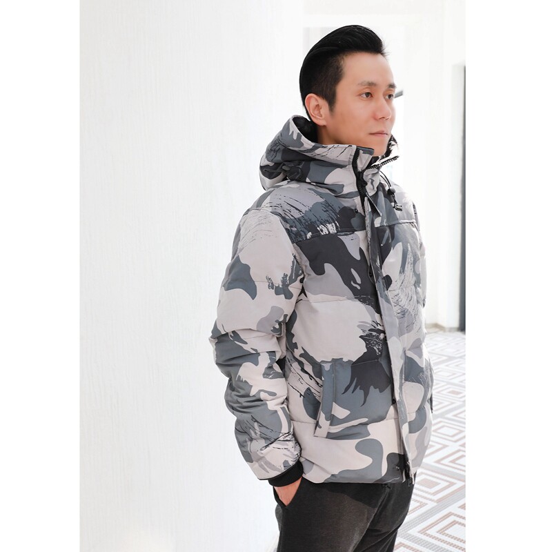 PENNYPENG 海军陆战队 迷彩三色高端男士羽绒外套  S10071特