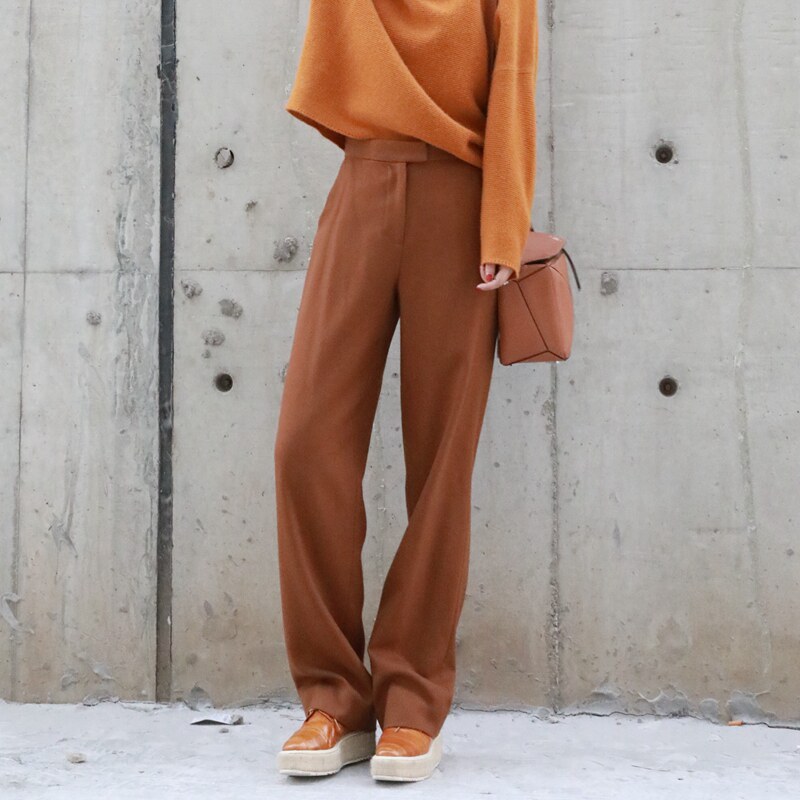 PENNYPENG 骨子里的贵族 全进口精纺羊毛直筒时装裤 S11003特