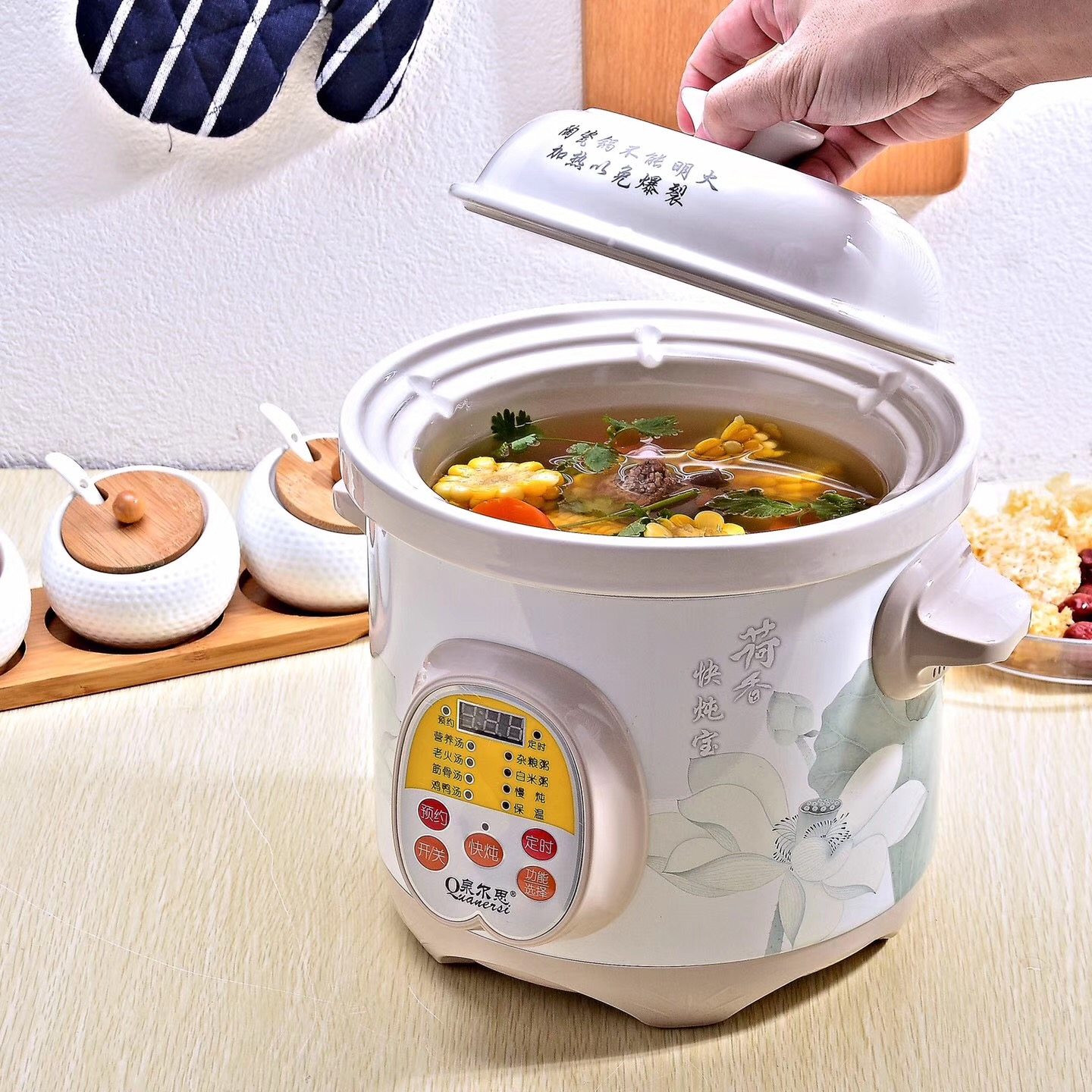 Fully automatic electric stew pot household intelligent appointment bb porridge porridge porridge artifact slow cooker ceramic soup casserole