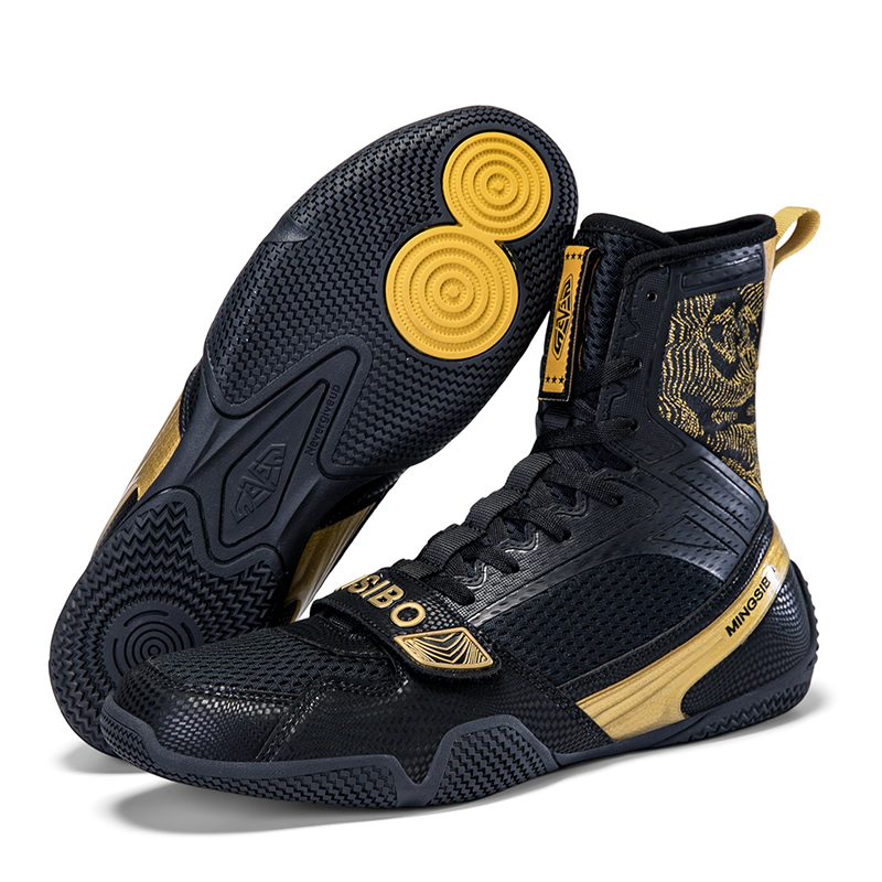 Mingsibo Professional Boxing Shoes for Men, Adult Free Combat Training Shoes, Women's Indoor Gym Sanda Wrestling Shoes Mingsibo Professional Boxing Shoes for Men, Adult Free Combat Training Shoes, Women's Indoor Gym Sanda Wrestling Shoes