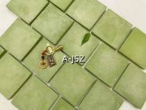 Green grass green cement handmade bricks restaurant bakery bar background wall wall floor tiles 100*100