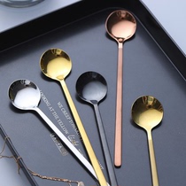 South Korea 304 stainless steel coffee spoon creative stirring spoon coffee spoon cute little spoon sweet milk tea small spoon