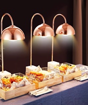 Buffet food insulation lamp catering warm food potato fritters frying frame stainless steel frying basket filter heating lamp commercial