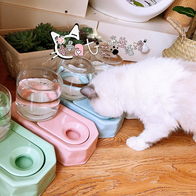 Котёнок Пег Kitten питомец кошка не мокрый подбородок поилка для воды лоток Garfield керамическая поилка для воды для животных