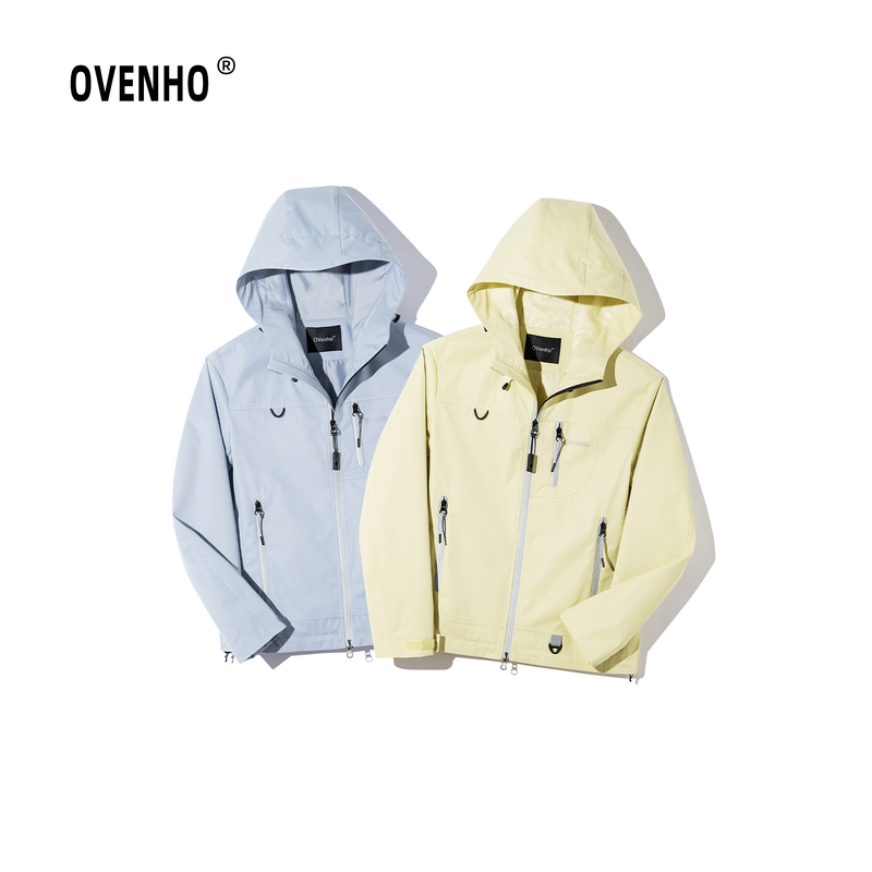 Ovenho Thick Windproof Embroidered Curtain Dupont Triple-Protection Hooded Jacket