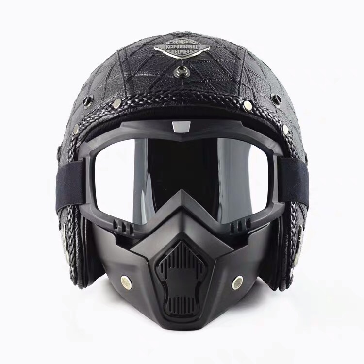 2021 new motorcycle goggles men and women personality retro motorcycle half helmet mask riding mask off-road goggles