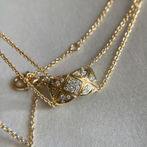 Sense Small Perception Coco Necklace Female Dingalui Dingalui Double-Layer Clock Chain Visual Design