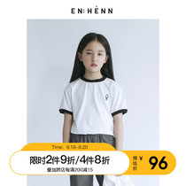  enhenn Childrens clothing Boys pure cotton short-sleeved childrens summer round neck top girls Panda T-shirt anti-epidemic commemorative section