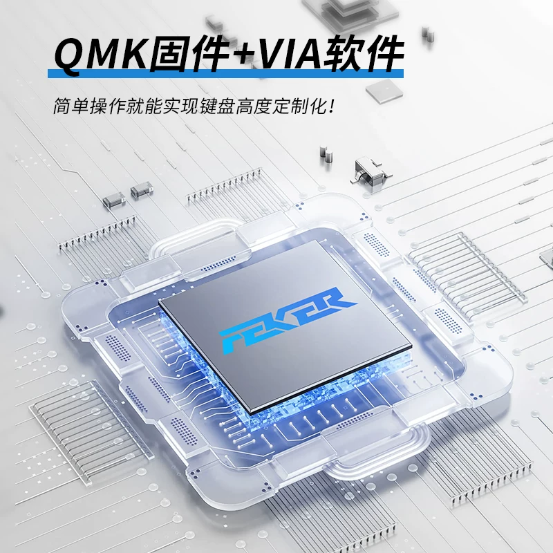 FEKER Alice98pro Special-shaped Ergonomic 3° Slope Full-key Hot-swap RGB Lighting Mechanical Keyboard