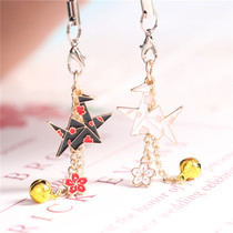 Table white knurling crane small flower bell with love adornment for male and female mobile phone shell pendant pendant lovers