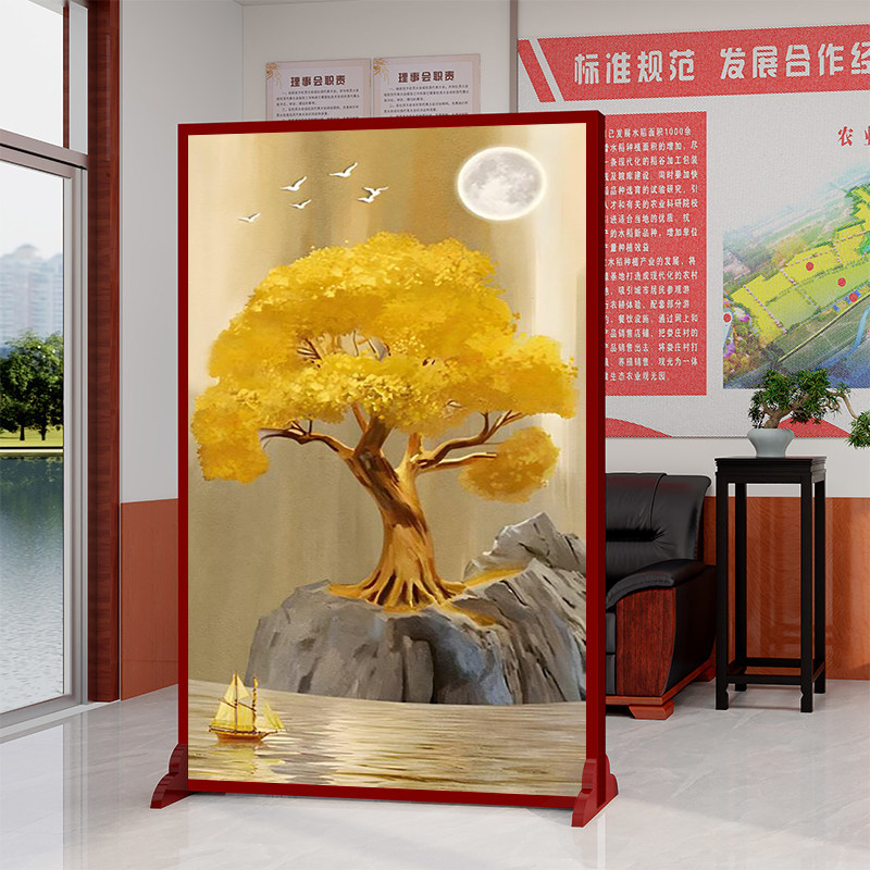 Fortune-Attracting Money Tree Screen Partition for Living Room, Money Tree, Feng Shui Home Decoration, Money Tree for Wealth and Prosperity