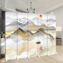 Chinese style landscape artistic conception folding background wall screen partition fashion living room entrance office Hotel YY anchor