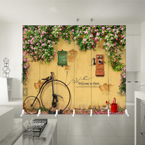 Simple new modern screen folding mobile decorative partition wall living room small apartment simple fabric folding screen