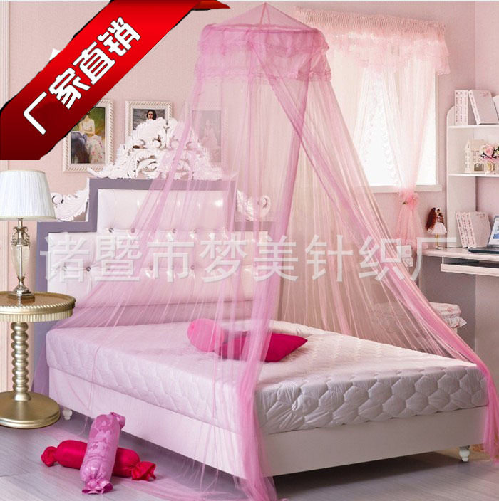 (double-decker lace round tent) upscale encrypted mosquito net palace domed dome mosquito nets ultra soft encryption universal size