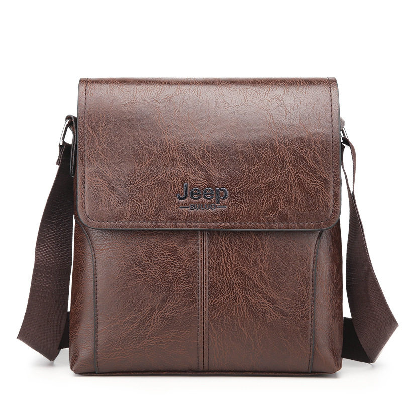 jeep single shoulder bag men's shoulder bag inclined satchel bag for casual business briefcase leather bag vertical