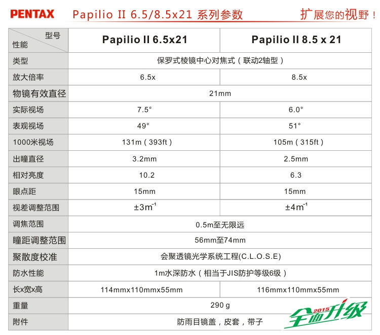 Pentax Pentax Papilio II 6.5x21 8,5x21 Kính viễn vọng thế hệ thứ hai - Kính viễn vọng / Kính / Kính ngoài trời