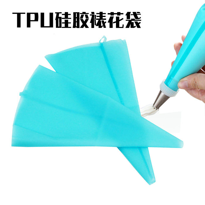 Curchicake Decoration Cream Extruded Silicone Framed Flower Bag Can Be Repeatedly Used With Baking Tool Big Horn Trumpet