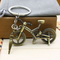 Romantic umbrella Bicycle small pendant Mini bicycle model keychain Car fan gift