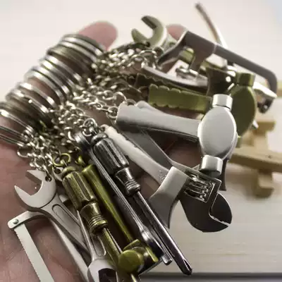 All kinds of mini tool keychain model pendant small axe wrench worker saw hammer cross batch shovel