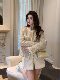 Hollinna Colorful Thread Woven Wool Chanel-Style Jacket for Women, Autumn and Winter 2025 New Model, Quilted and Thickened, Rich Lady Style