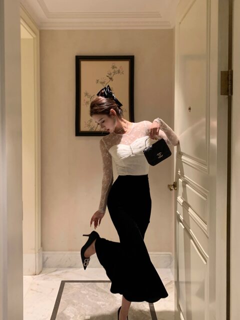 Hollinna sexy lace tube top women's spring and autumn original design high-end lady style slim bottoming shirt