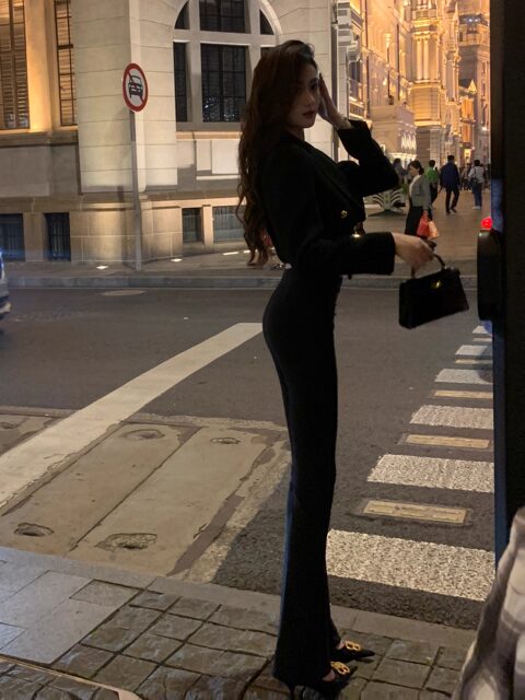 Hollinna Black Flared Casual Pants for Women, Autumn and Winter, Fleece-Lined and Thickened, 2025 New High-Waisted, Waist-Slimming, Slim-Fit Long Pants