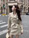 Hollinna Stylish Outdoor Trench Coat Suit Dress for Women, Spring and Autumn, Modern Fashion, High-End Feel, Petite Two-Piece Set